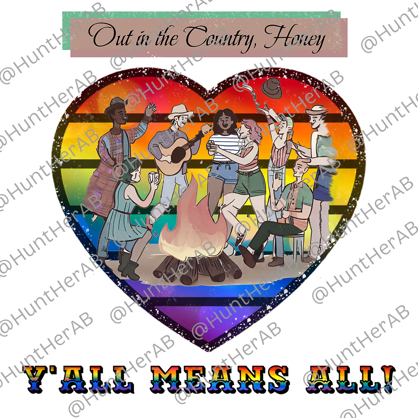 Y'all Means All - Inclusive LGBT Graphic Tank Women