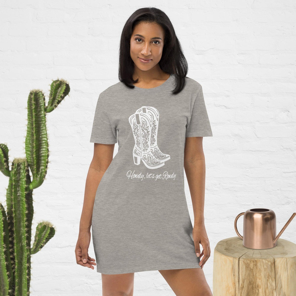 Howdy lets get Rowdy Organic cotton t-shirt dress