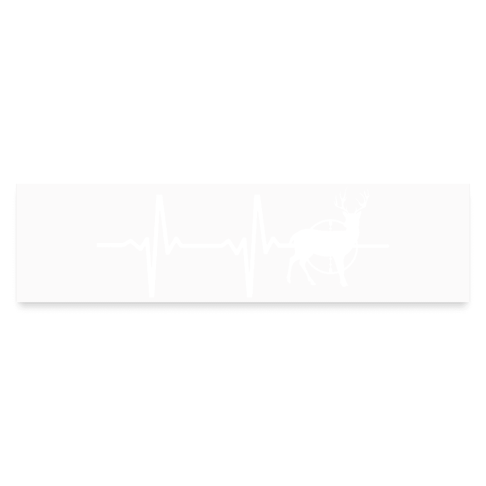 Heartbeat Whitetail Target Bumper sticker for Hunter