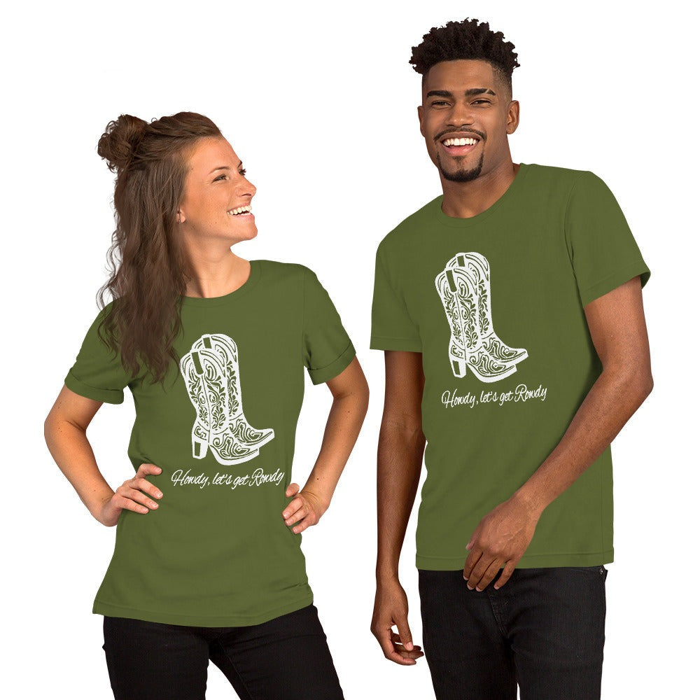 Howdy Lets get Rowdy Unisex Graphic Tee