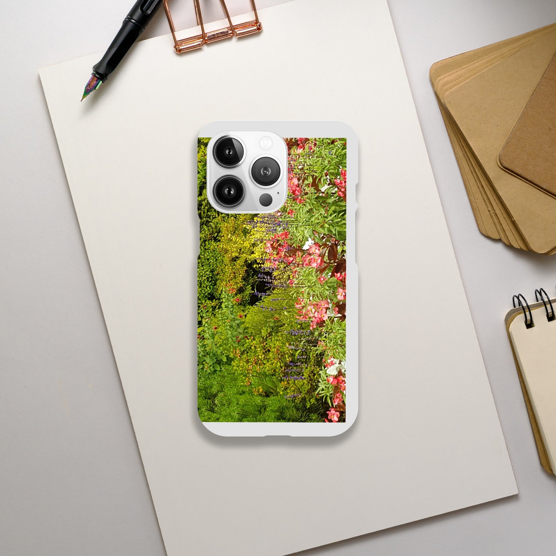 Slim pink flower case iPhone & Android