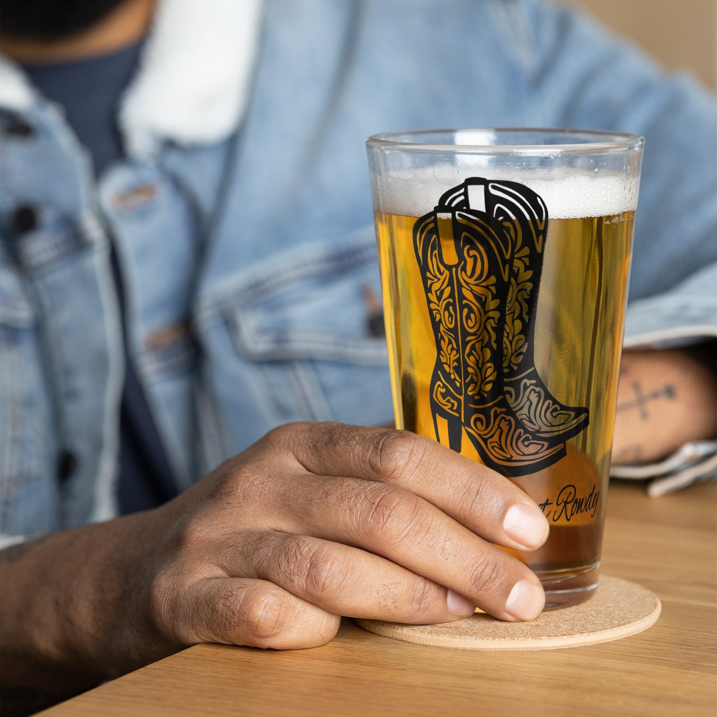 Cowboy Boot Pint Glass