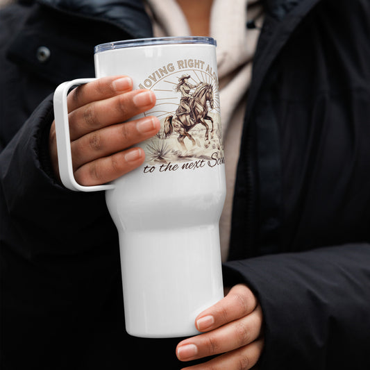 Moving on the next Scene Travel Mug with Handle
