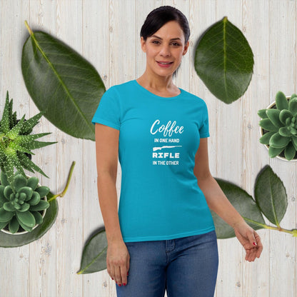 Coffee in One Hand Rifle in the Other T-shirt
