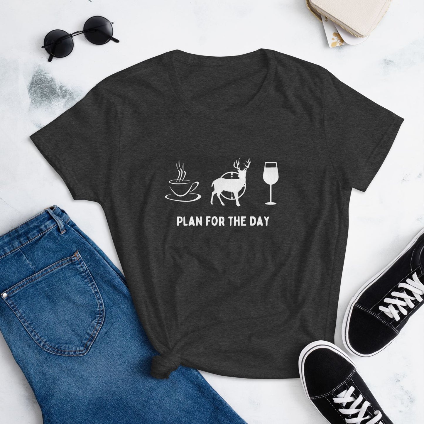 Plan for the Day: Coffee Hunting Wine Graphic Tee