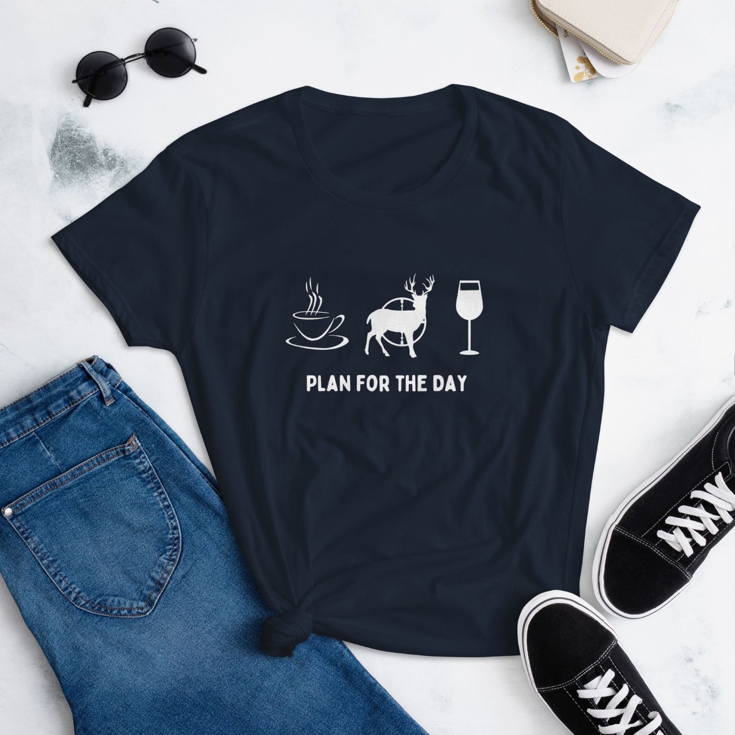 Plan for the Day: Coffee Hunting Wine Graphic Tee