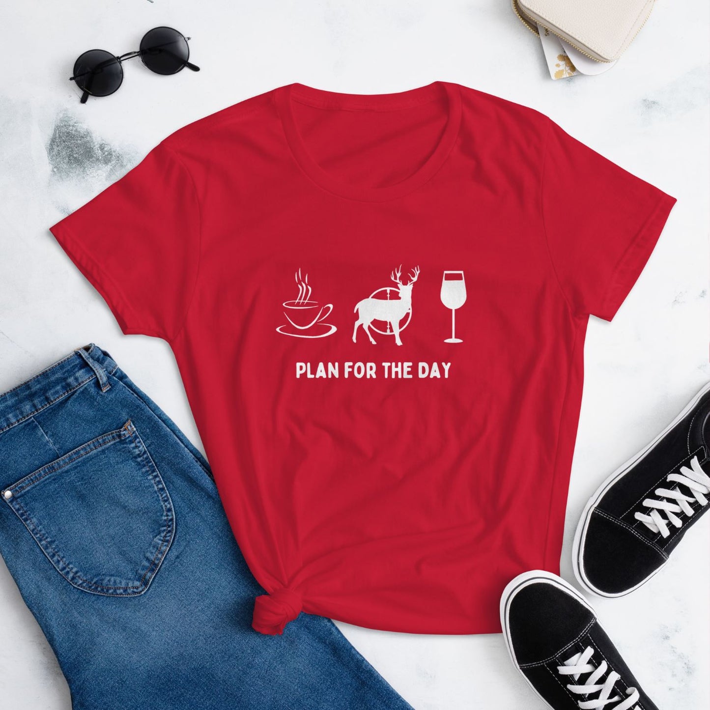 Plan for the Day: Coffee Hunting Wine Graphic Tee