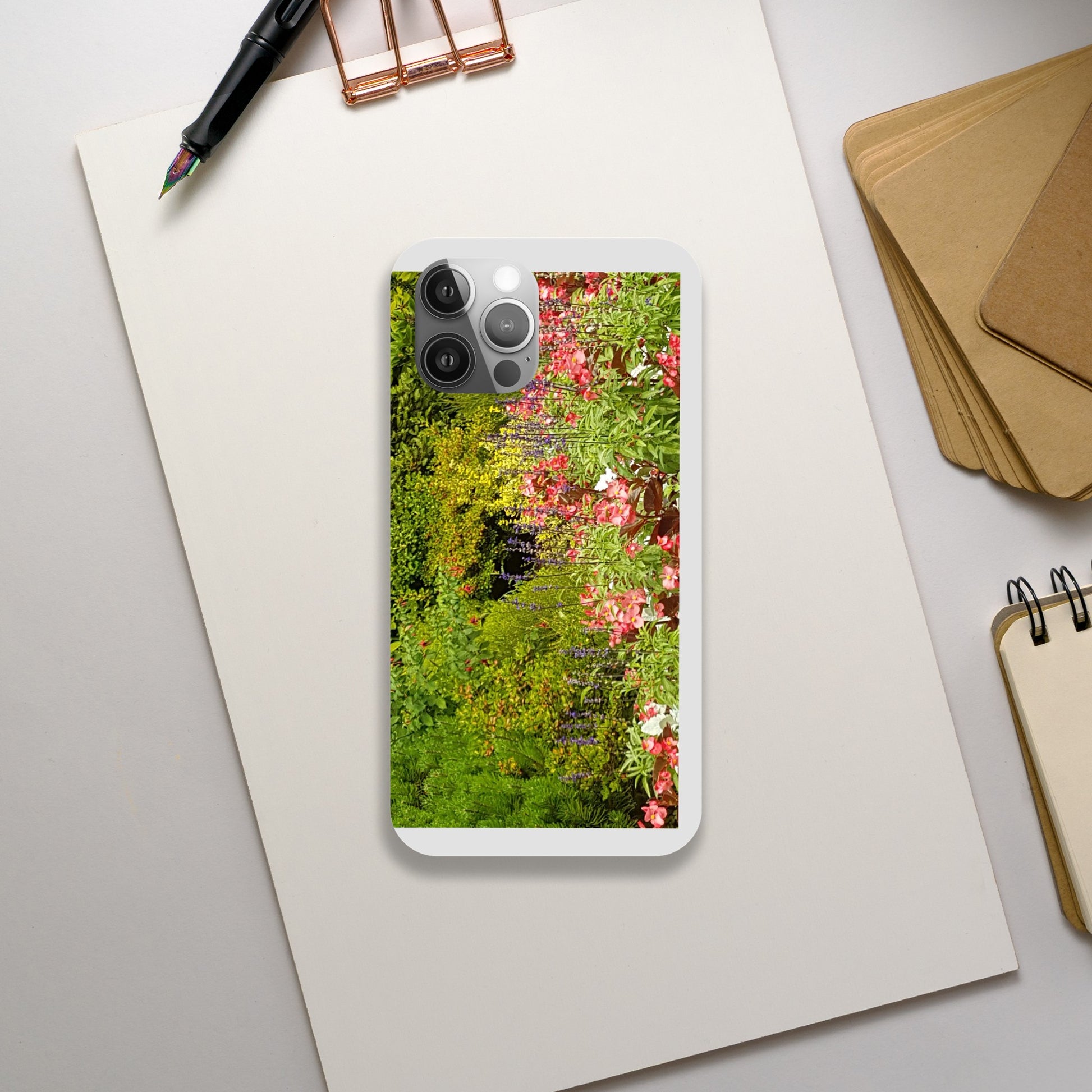 Slim pink flower case iPhone & Android