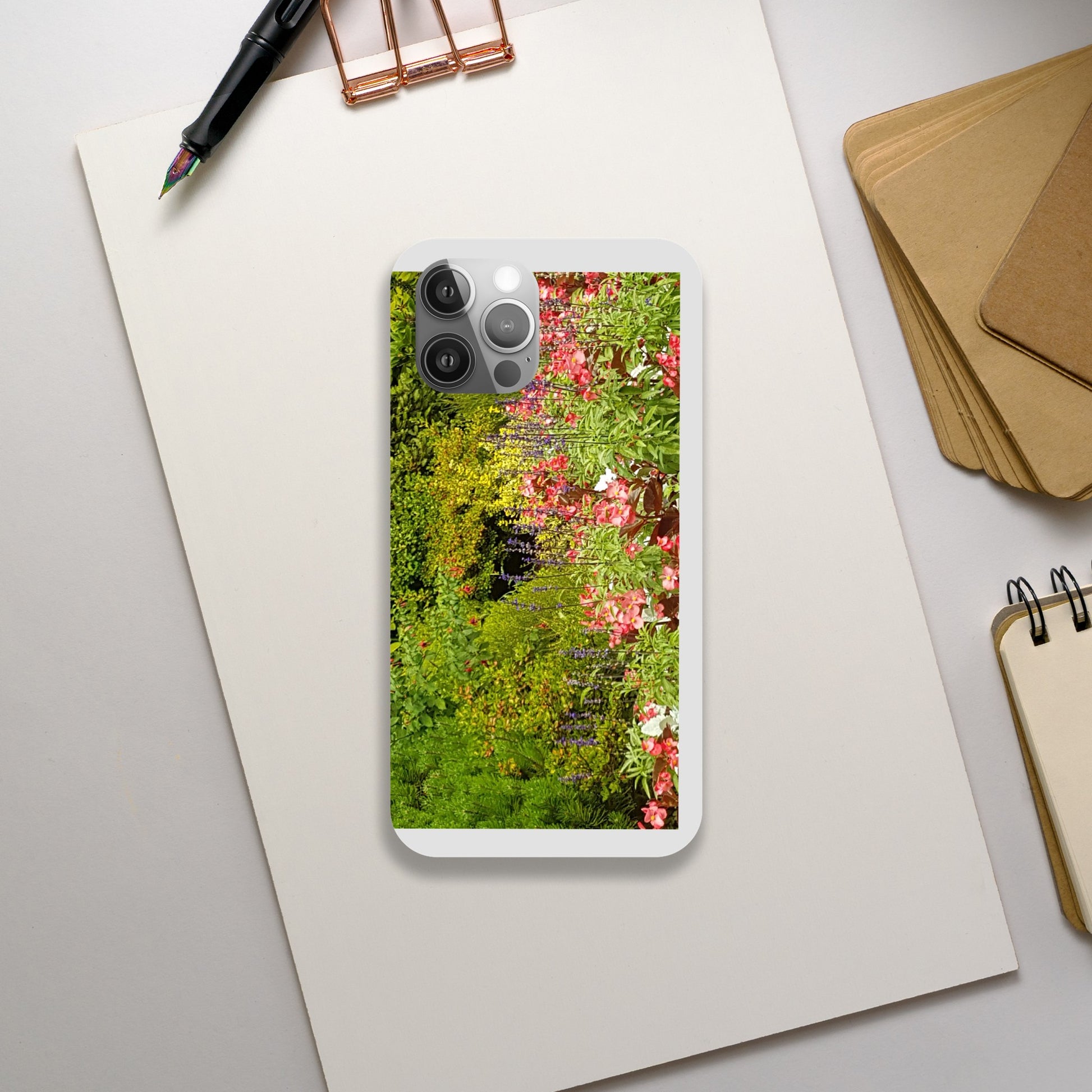 Slim pink flower case iPhone & Android