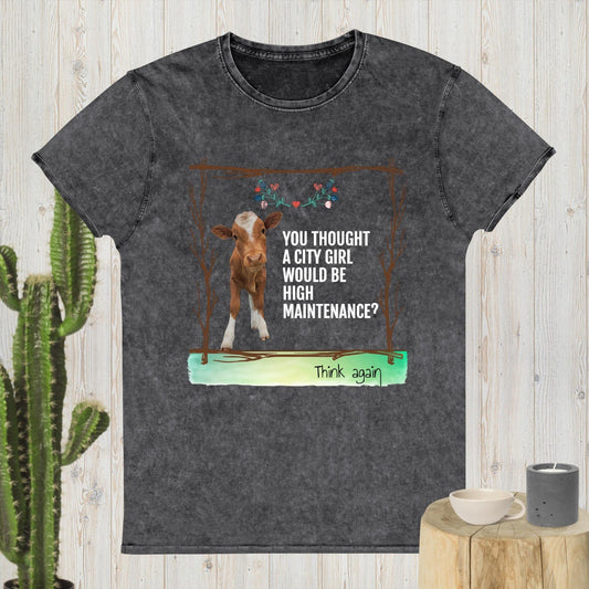 Country Girl High Maintenance Funny Farm T-shirt
